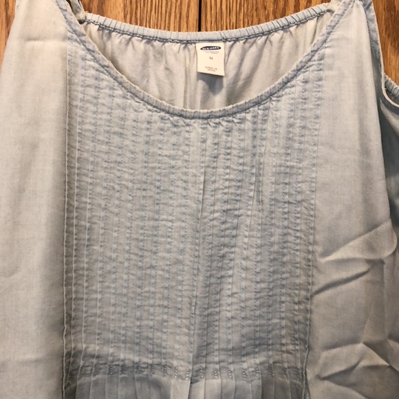 Chambray Peplum Style Tank - Picture 2 of 2